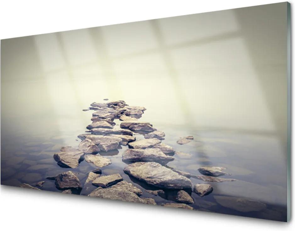 Obraz na akrylátovom skle Kamene voda príroda