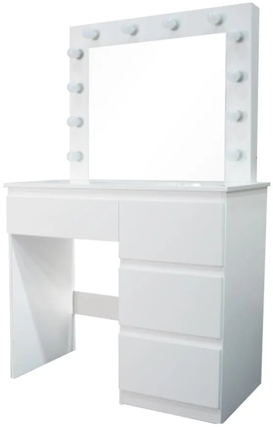 Toaletný stolík Emma +led biely