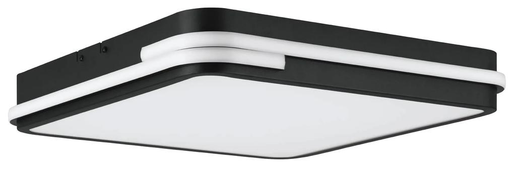 EGLO LED stropné prisadené chytré osvetlenie GENOVESE-Z, 22W, teplá biela-studená biela, RGB, čierne
