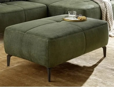 Veľký taburet Salo, zelená látka%