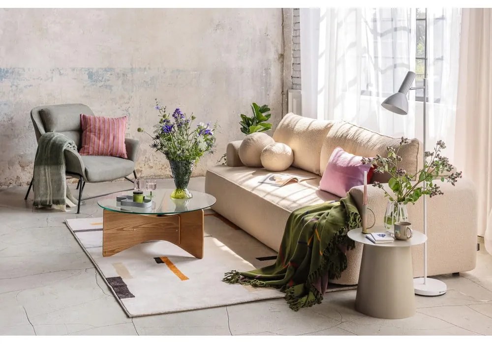 Oranžový/krémovobiely koberec 160x230 cm Linea – Universal