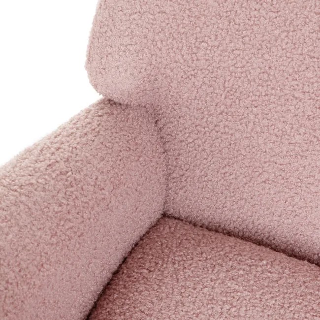 Hojdacie kreslo LUNNIE ružové TEDDY BOUCLÉ 856759