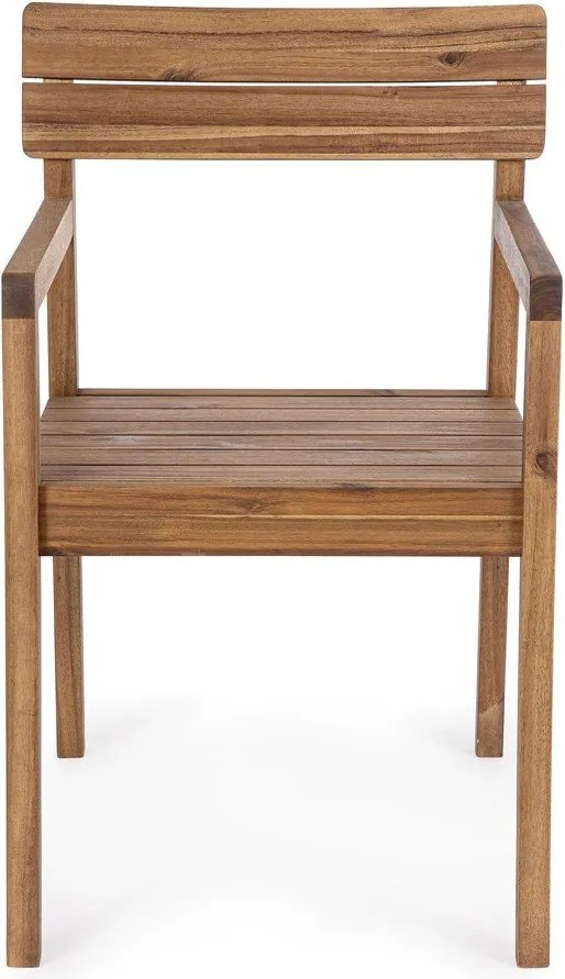 Drevená záhradná stolička v prírodnej farbe Rodano – Bizzotto