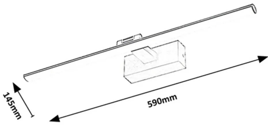 Rabalux 78002 nástenné LED svietidlo Gaten, 12 W, čierna