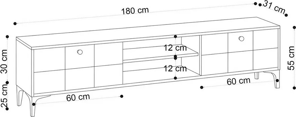 Stojan na televízor Hera Oak