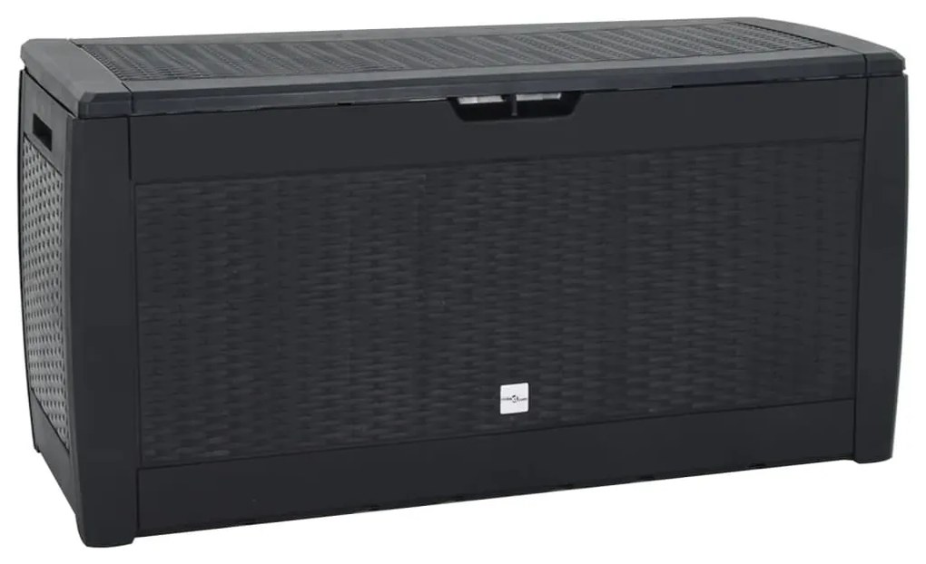 vidaXL Záhradný úložný box antracitový 119x48x60 cm polypropylénový