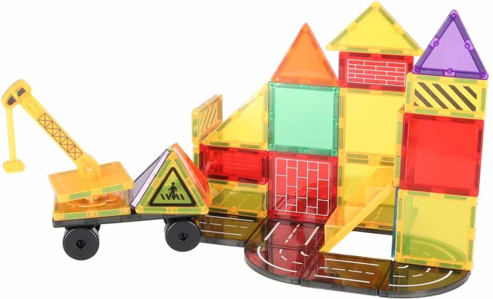 KIK 3D magnetické stavebné kocky, sada 90 dielov