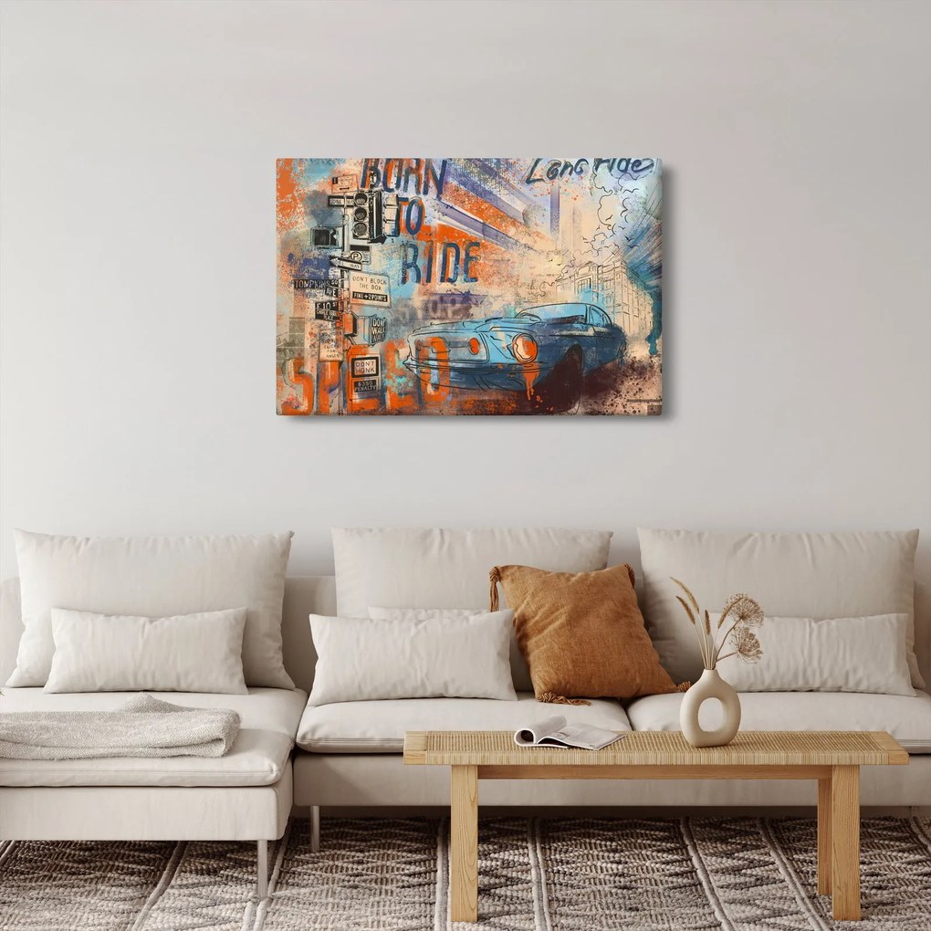Obraz - Zrodený na jazdu (90x60 cm)