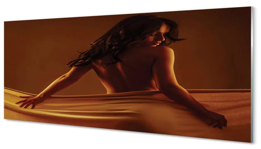 Obraz plexi Žena s materiálom 120x60 cm