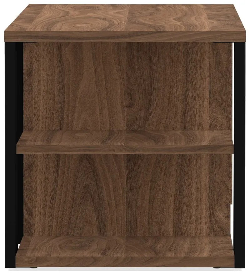 Čierny TV stolík v dekore orecha 190x45 cm Albi - TemaHome