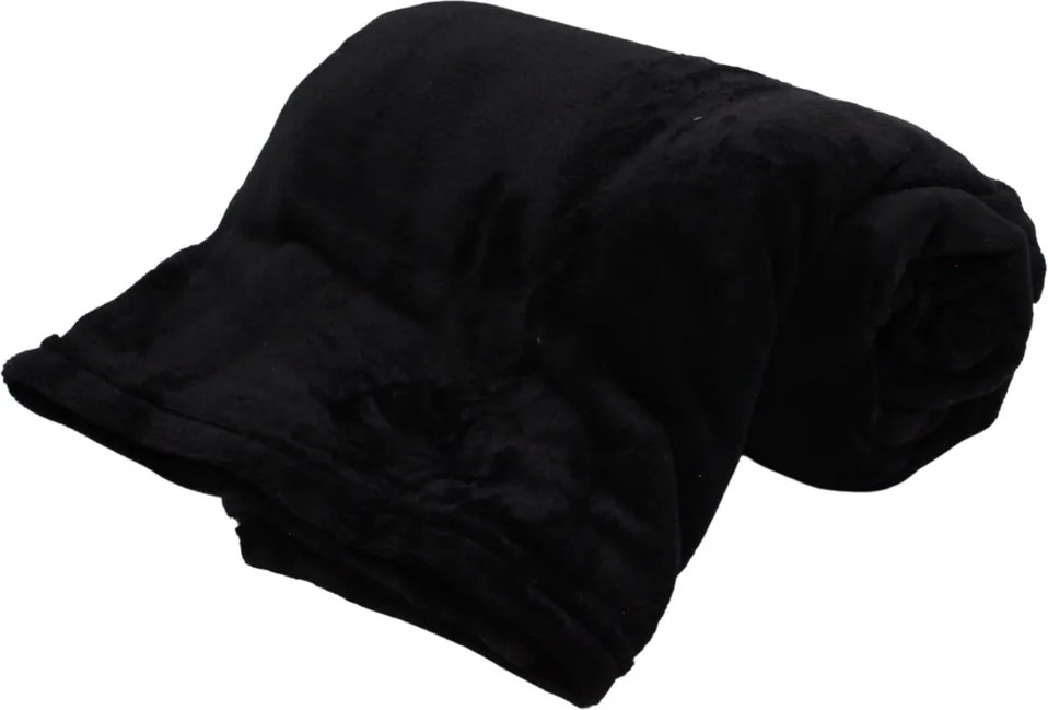 Home Elements Mikroflanelová deka, čierna