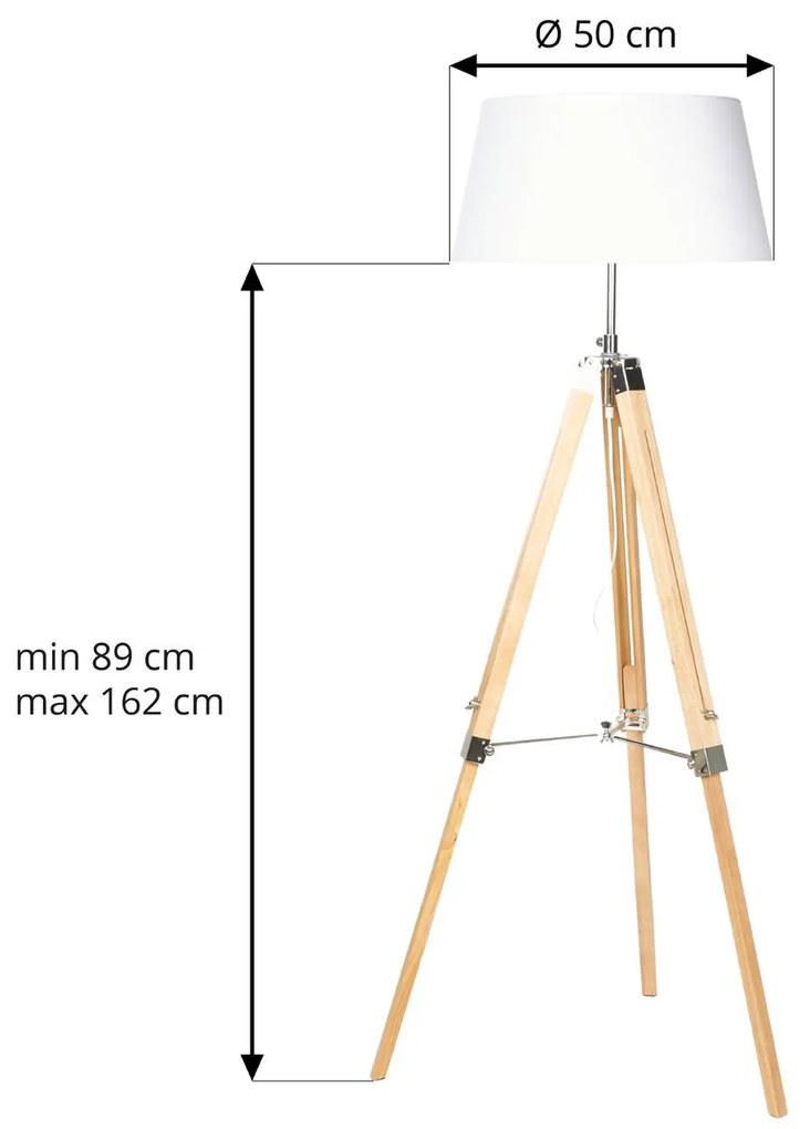 Lindby stojacia lampa Alessa, trojnožka, textil