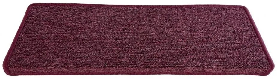Vopi koberce Nášľapy na schody Astra vínová obdĺžnik, samolepiaci - 25x80 obdĺžnik (rozmer vrátane ohybu)