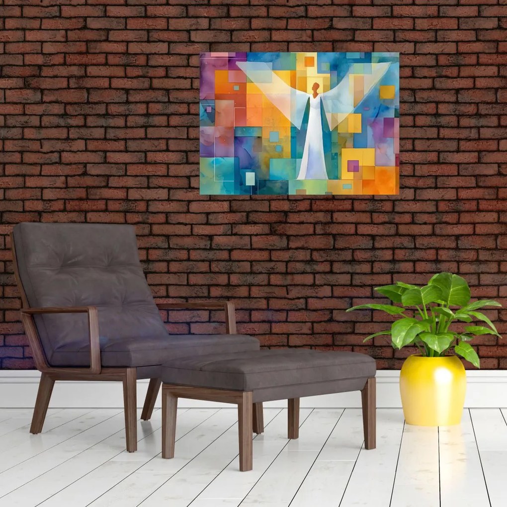 Obraz - Geometrický anjel (70x50 cm)