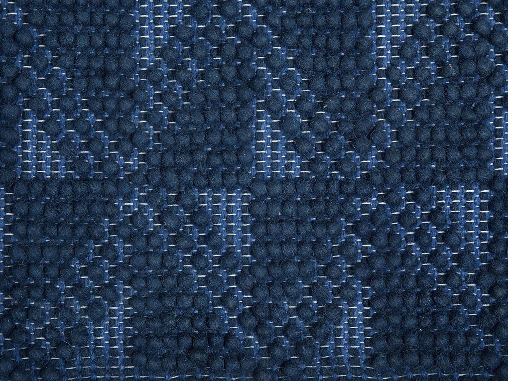 Vlnený koberec 160 x 230 cm námornícka modrá SAVRAN Beliani