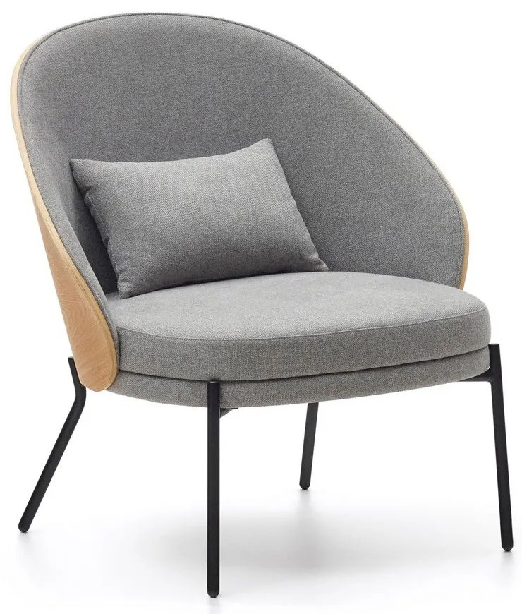 Kreslo v sivo-prírodnej farbe Eamy – Kave Home