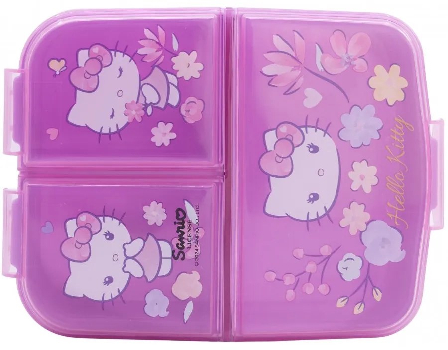 Multibox na desiatu Hello Kitty s 3 priehradkami