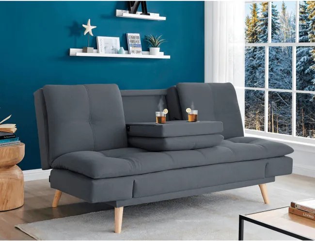 Trojmiestna rozkladacia sedačka, sivá ASB-4720 GREY2