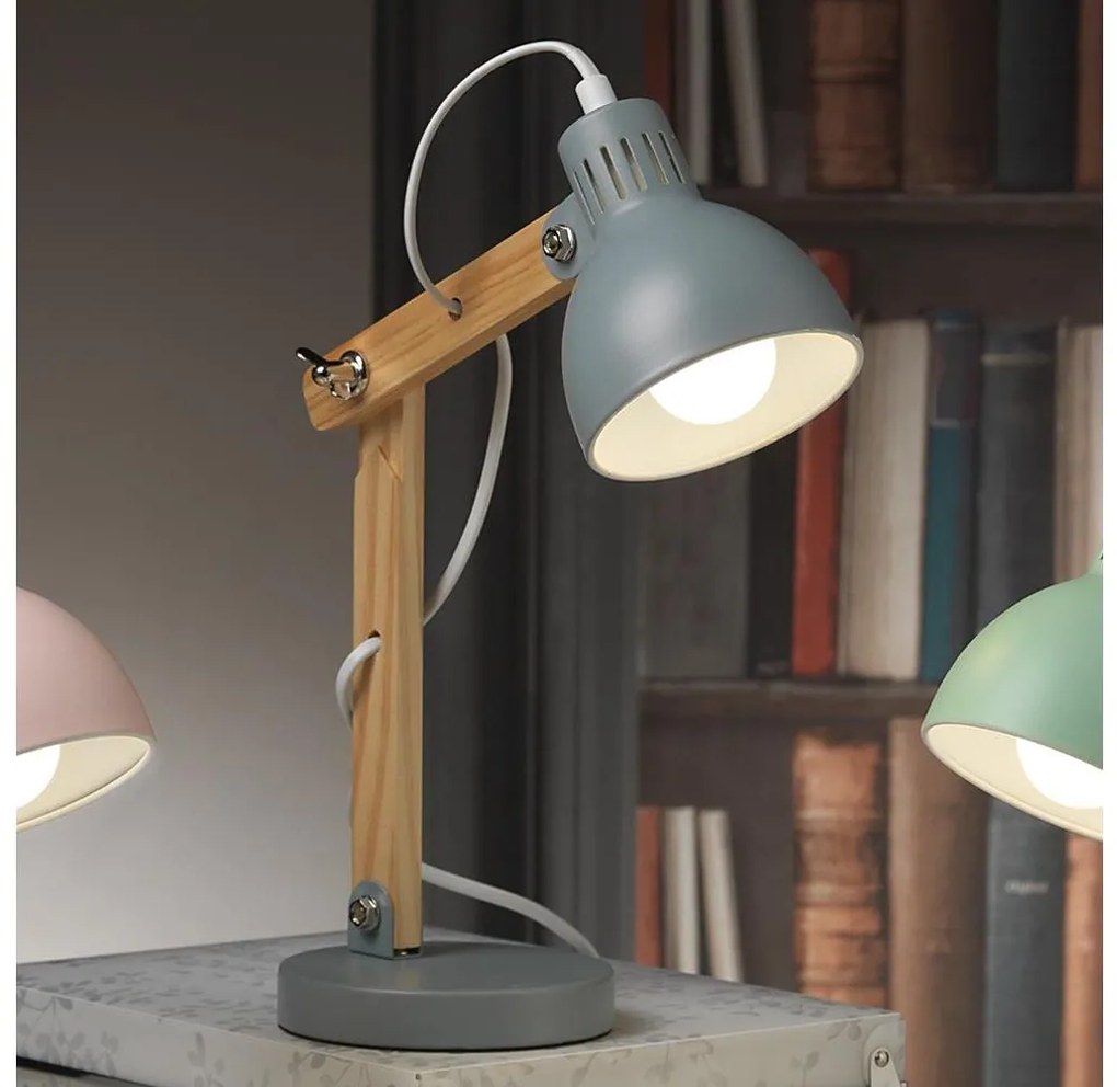 ONLI - Stolná lampa NORA 1xE14/6W/230V šedá