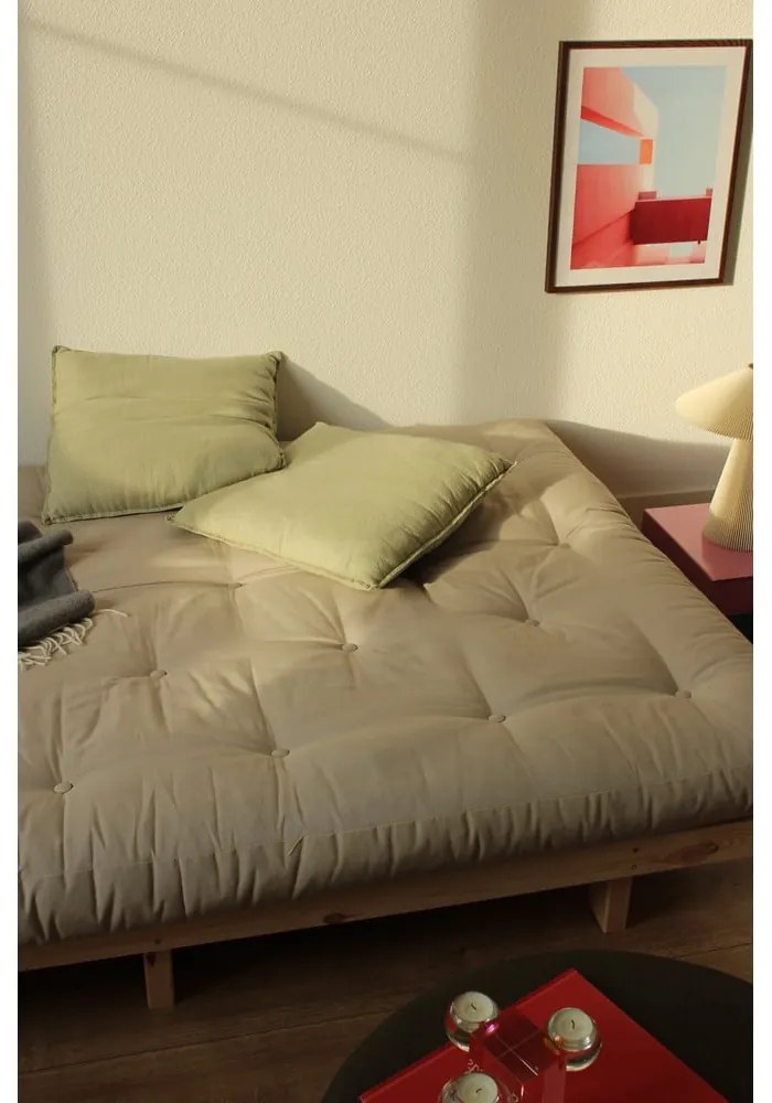 Menčestrová pohovka vo svetlohnedohorčicovej farbe 200 cm Lean – Karup Design