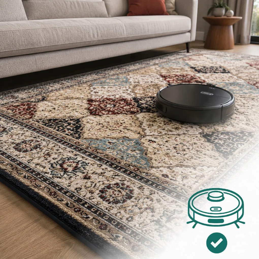 Angel Carpet, Kusový koberec Sultan 25 Blue/red, 80x150, viacfarebná, kancelária