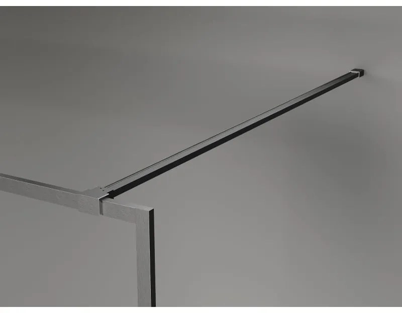Mexen, Mexen Kioto-XF sprchová stena s rámom 60 x 202 cm, grafit 10 mm, pištoľovo sivá kartáčovaná - 800-060-104-66-40-X