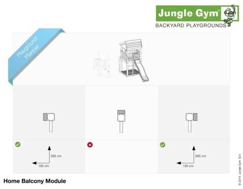 Ihrisko Jungle Home so šmykľavkou a modulom Balcony