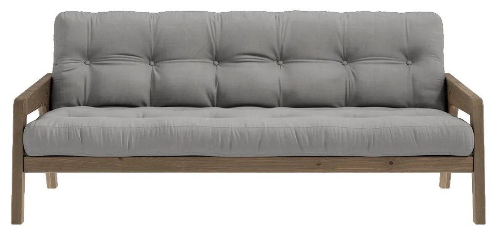 Variabilná pohovka Grab Grey/Carob Brown 204 × 90 × 93 cm / 204 × 130 × 43 cm