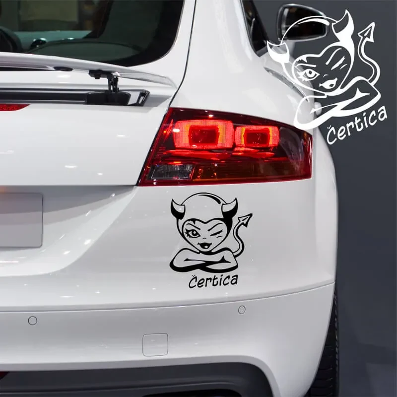 Nálepka na auto - Čertica