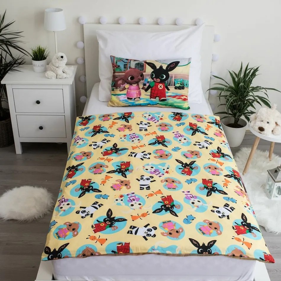 Jerry Fabrics Detské bavlnené obliečky do postieľky Bing 052, 100 x 135 cm, 40 x 60 cm