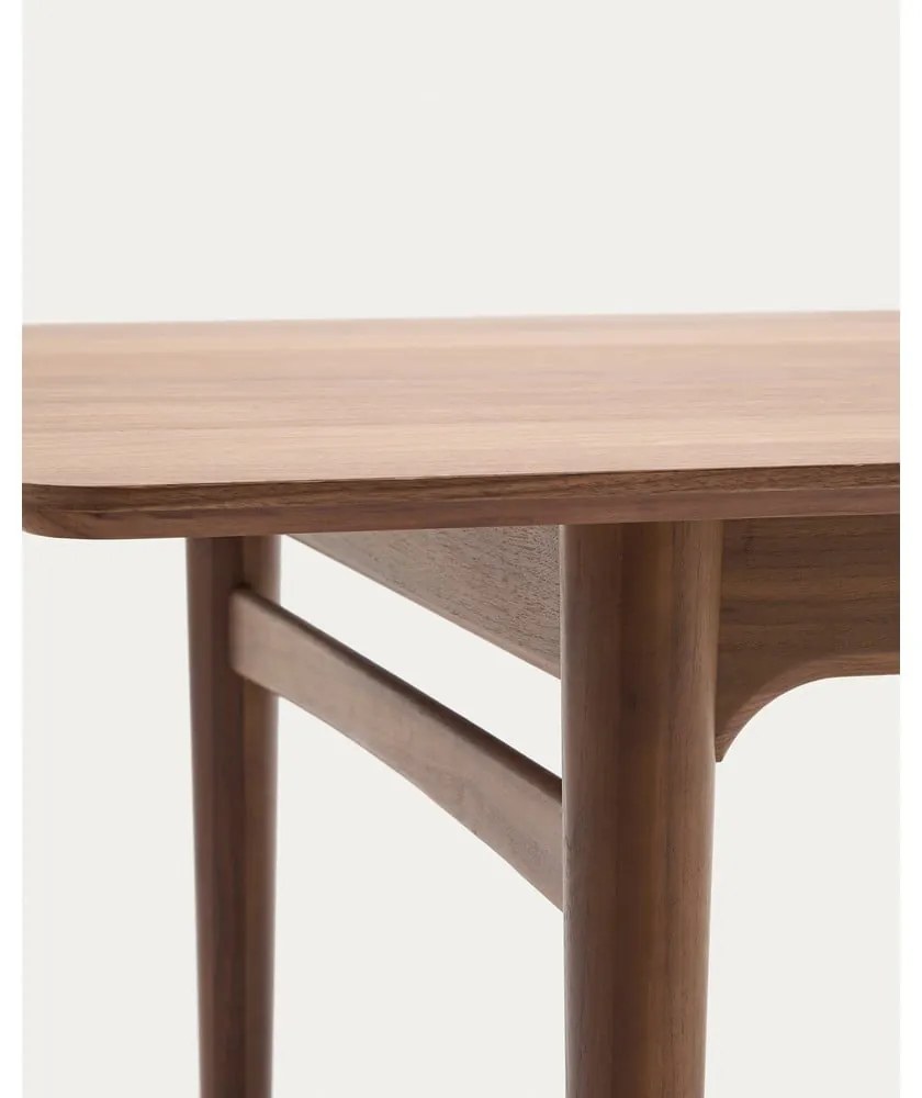 Rozkladací jedálenský stôl s prídavnou doskou v dekore orecha 100x200 cm Elan – Kave Home