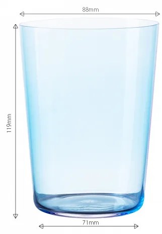 Lunasol - Poháre Tumbler modré 515 ml set 6 ks – 21st Century Glas Lunasol META Glass (322660)