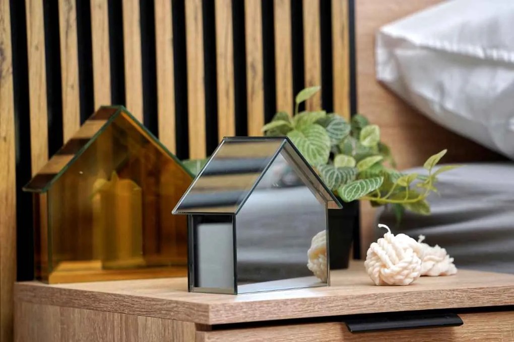 LED sklenený domček ELITE, sivý - viac veľkostí Veľkosť: L