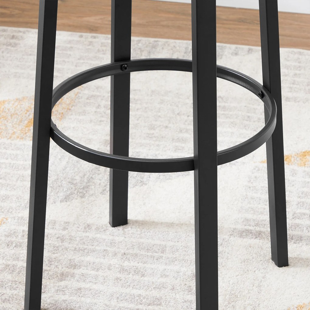 Súprava 2 barových stoličiek VASAGLE SILO čierna/hnedá