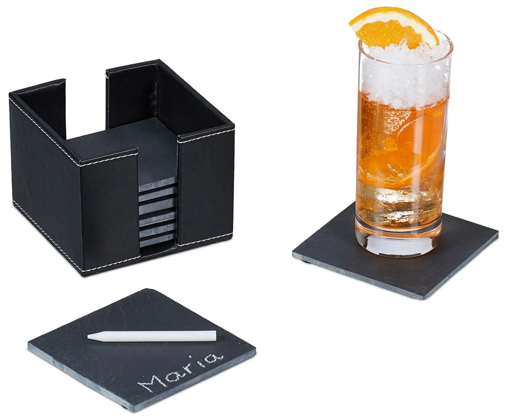 Sada 8 ks bridlicových podložiek s krabičkou, RD46910