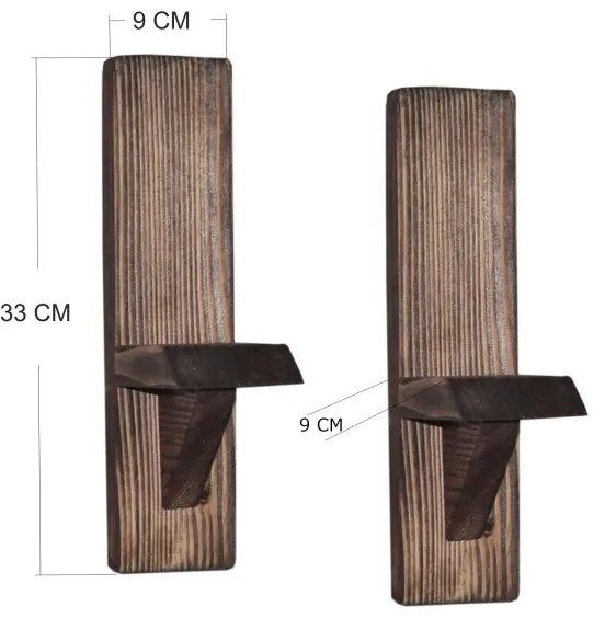 SADA 2x Nástenná polica RAF smrek