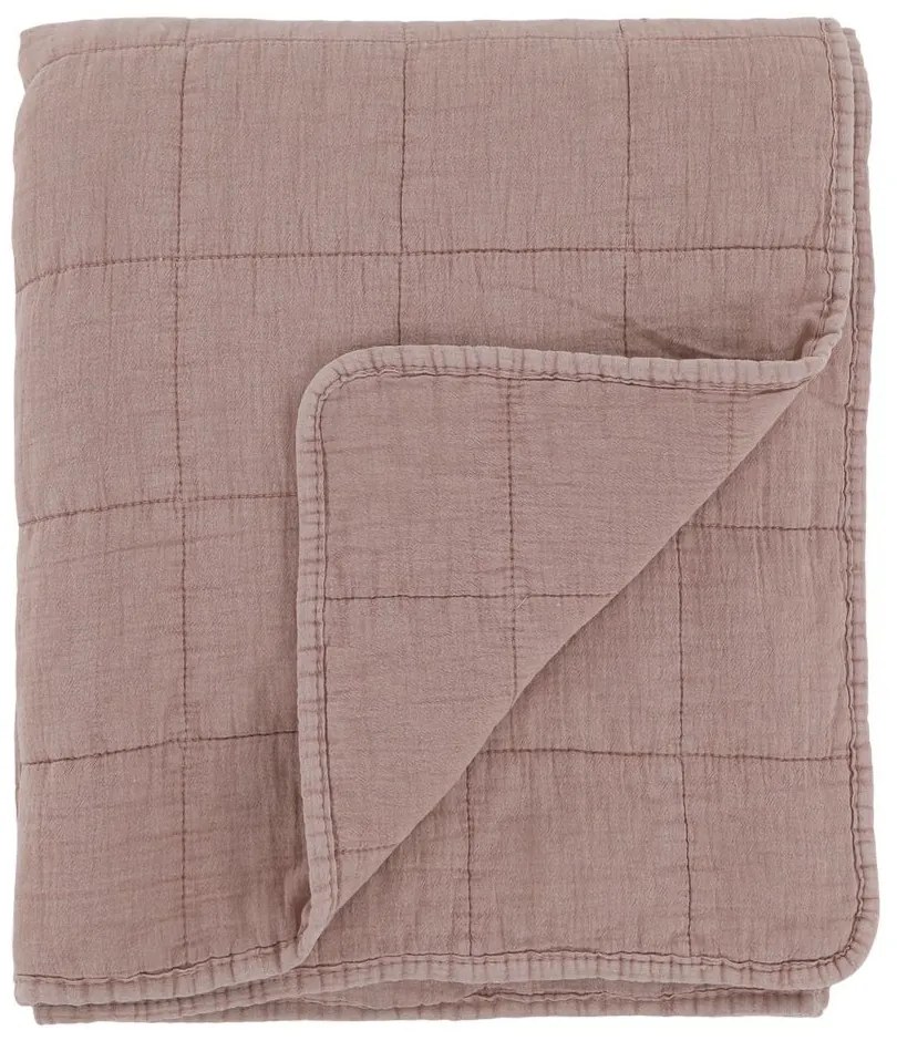 Ružový prehoz s opraným vzhľadom Aix Vintage Quilt - 130*180 cm