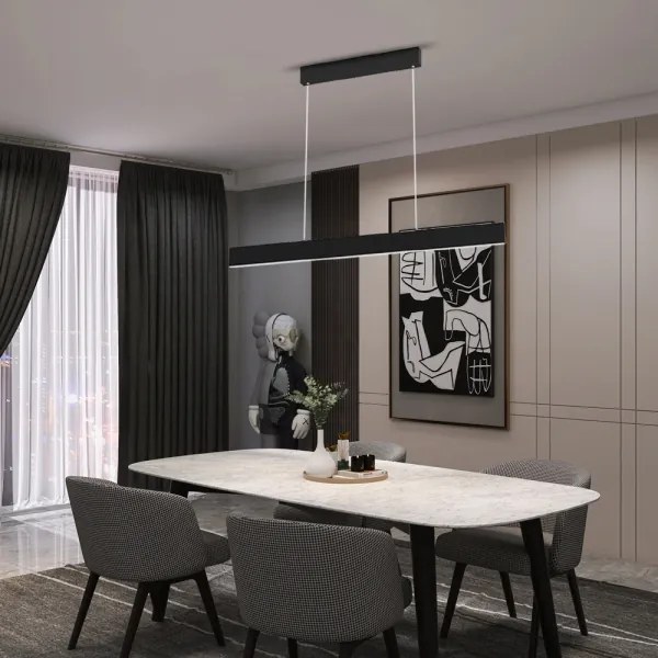 Immax NEO 07076L - LED Stmievateľný luster na lanku čierna LISTON LED/18W/230V + DO