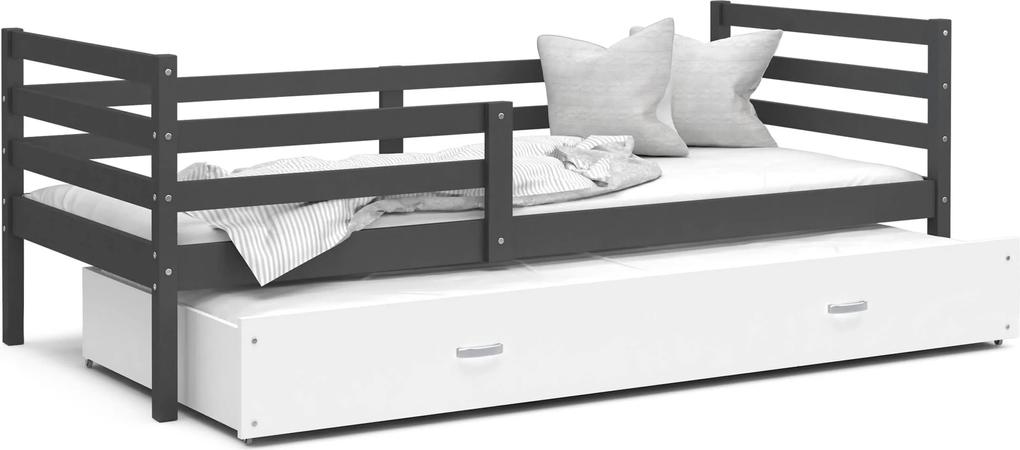 GL Racek P2 posteľ s prístelkou sivá Farba: Biela, Rozmer: 190x80