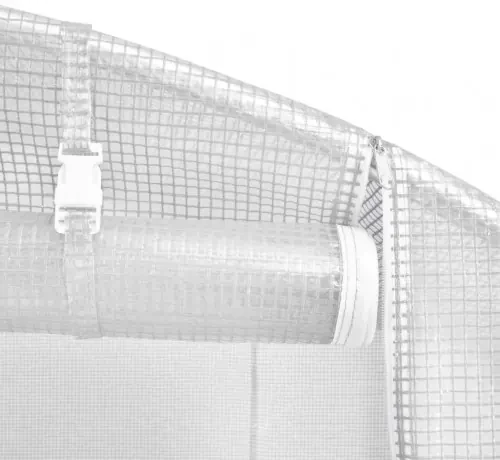vidaXL Skleník s oceľovými základmi 4,5 m² 300x150x200 cm-