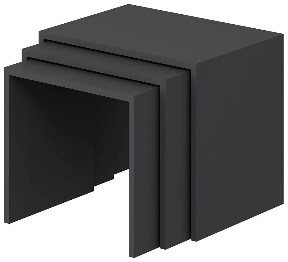 Skladací stôl Alya Anthracite, 3 ks