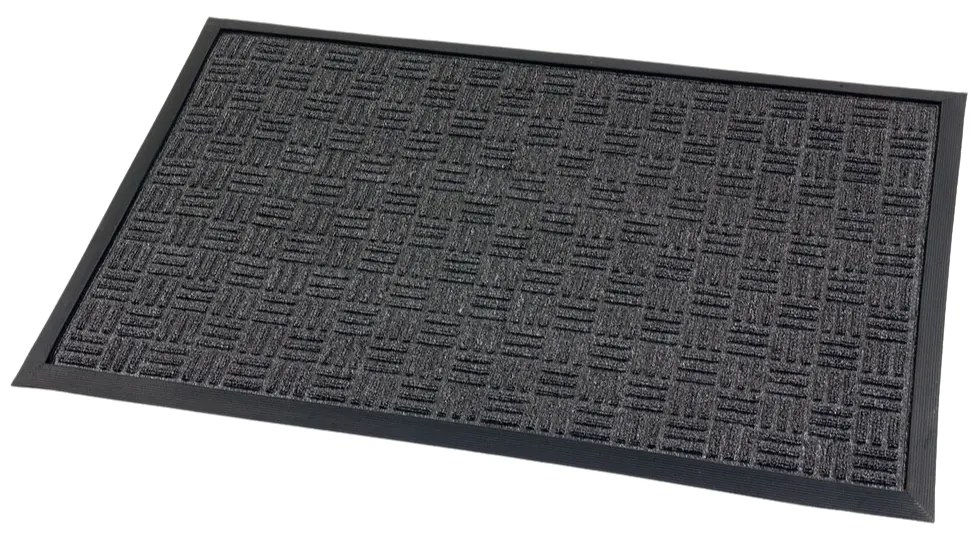 Čistiaca rohož vnútorná, cik cak tvary, 60 x 90 cm, sivá