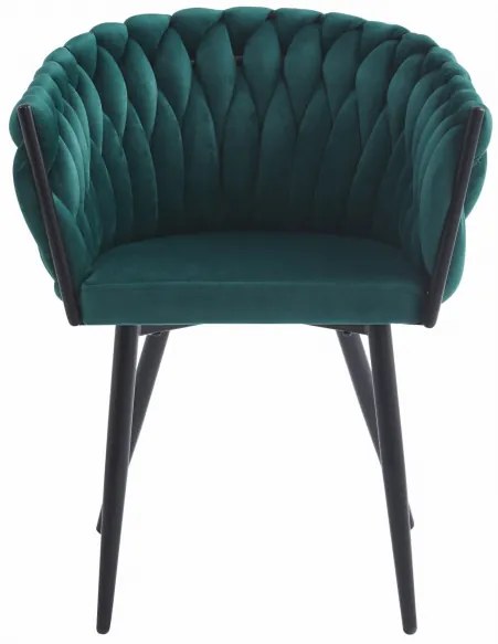 Set dvoch jedálenských stoličiek ORION zamatové zelené (2ks)