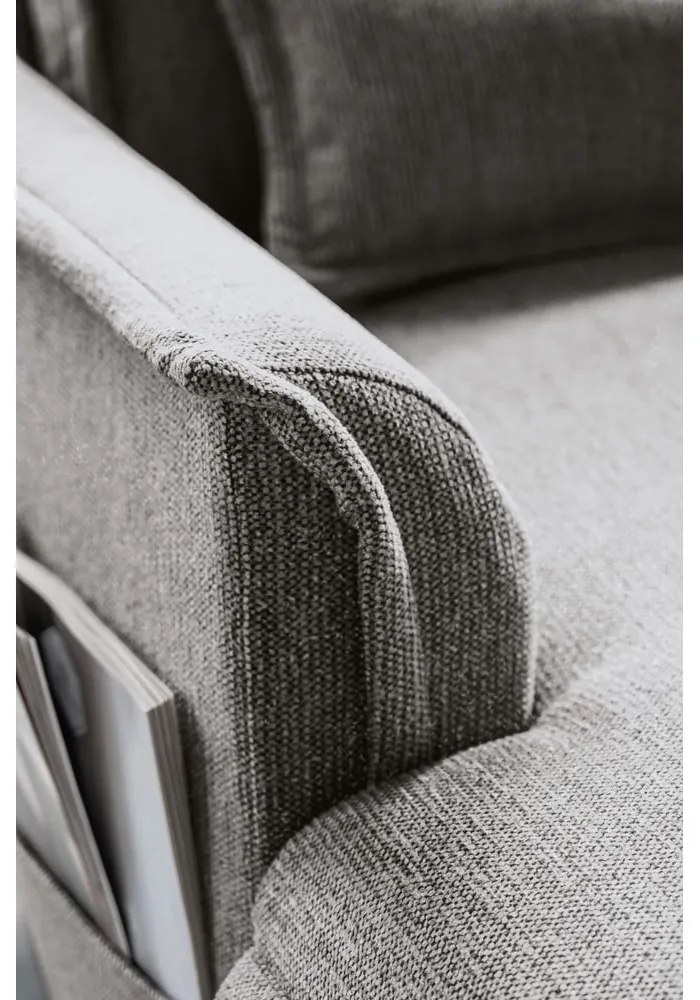 Sivá rozkladacia rohová pohovka (pravý roh/do tvaru "U") Charming Charlie – Miuform