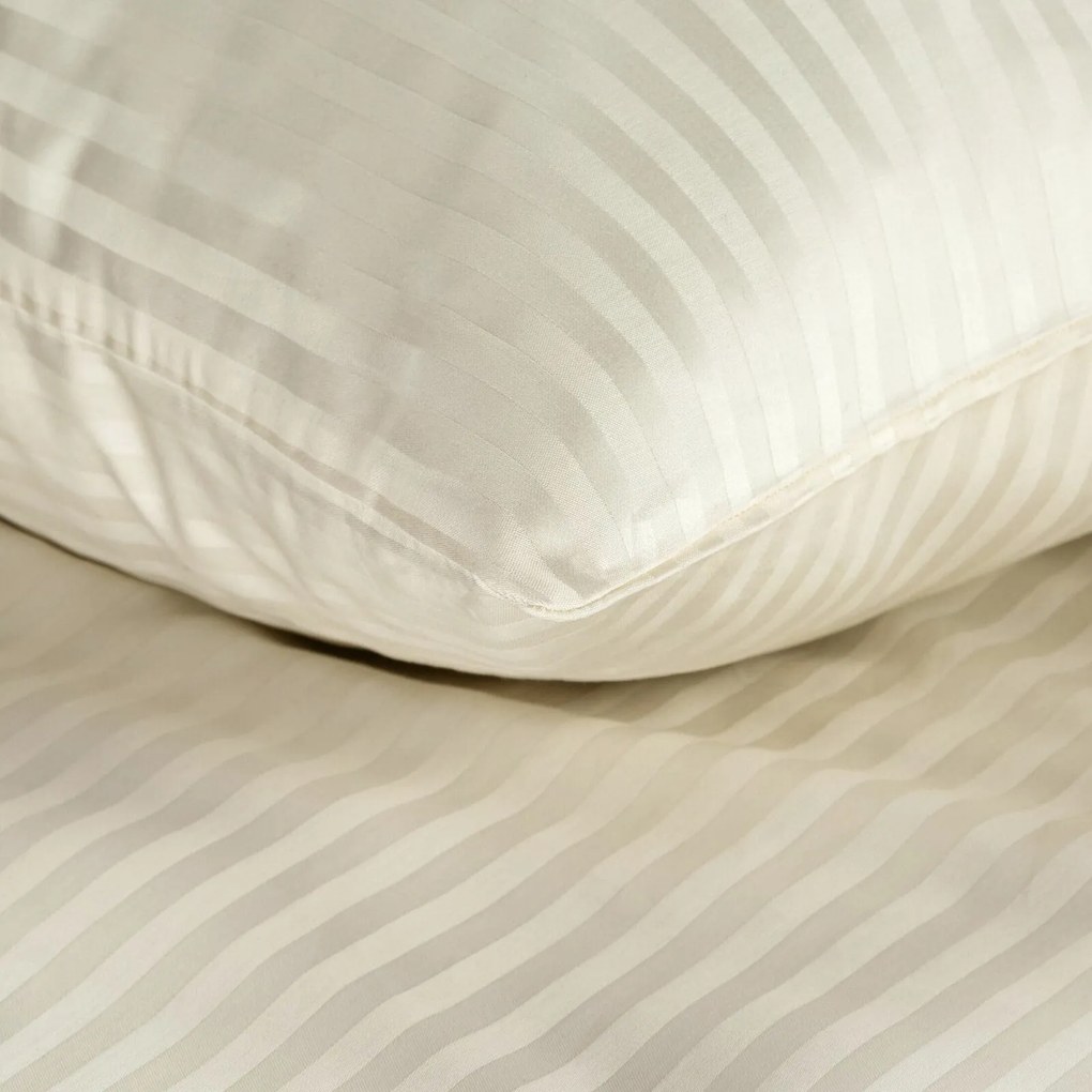 SATÉNOVÉ OBLIEČKY VERA 200X220 CM, 2 KS 70X80 CM KRÉMOVÉ