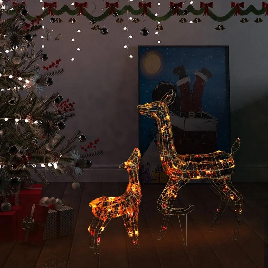 Akrylová sobia rodinka vianočná dekorácia 160 LED farebná 329792