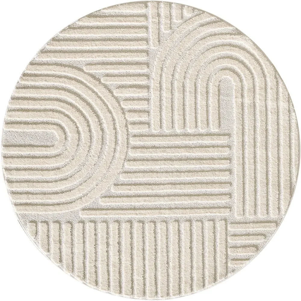 Krémový okrúhly koberec ø 120 cm Art – Ayyildiz Carpets