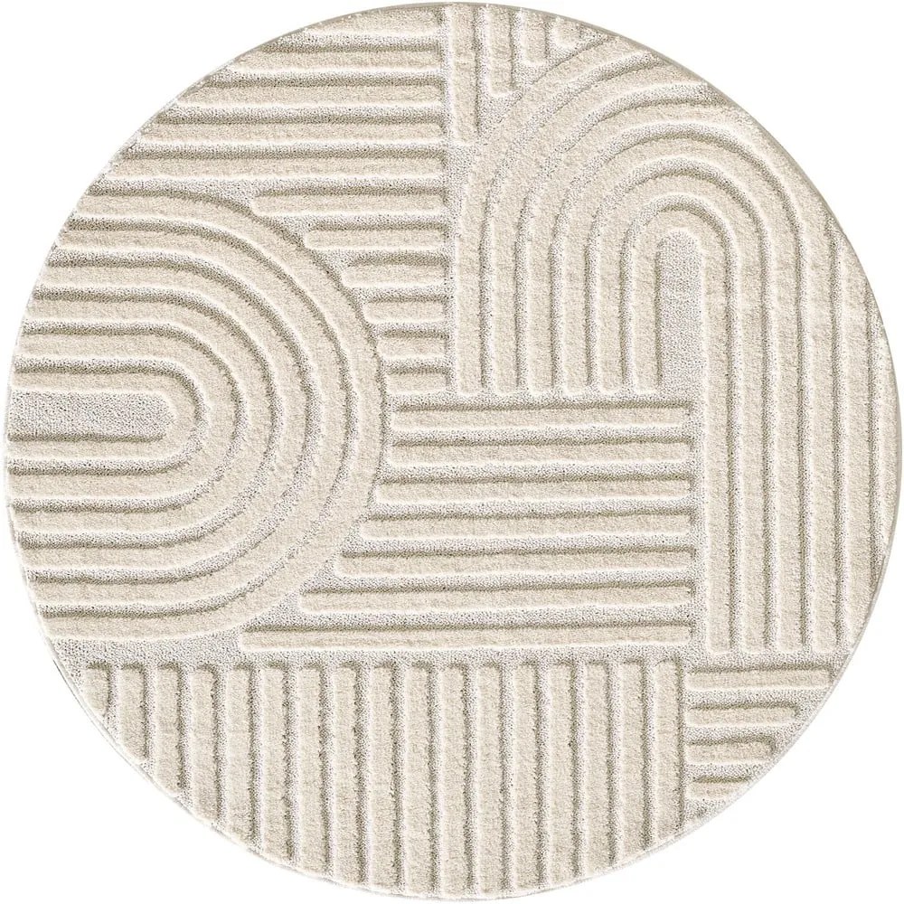 Krémový okrúhly koberec ø 160 cm Art – Ayyildiz Carpets