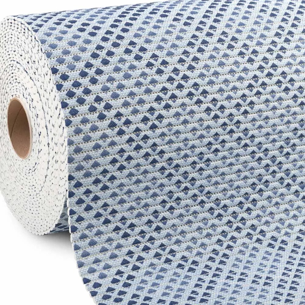 Kúpeľňová penová rohož / predložka PRO-087 Drobná modrá mozaika - metráž šírka 65 cm