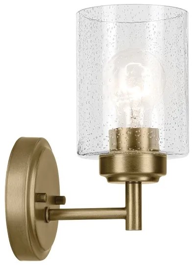 Kichler KL-WINSLOW-1W-NBR - Nástenná lampa WINSLOW 1xE27/60W/230V mosadz
